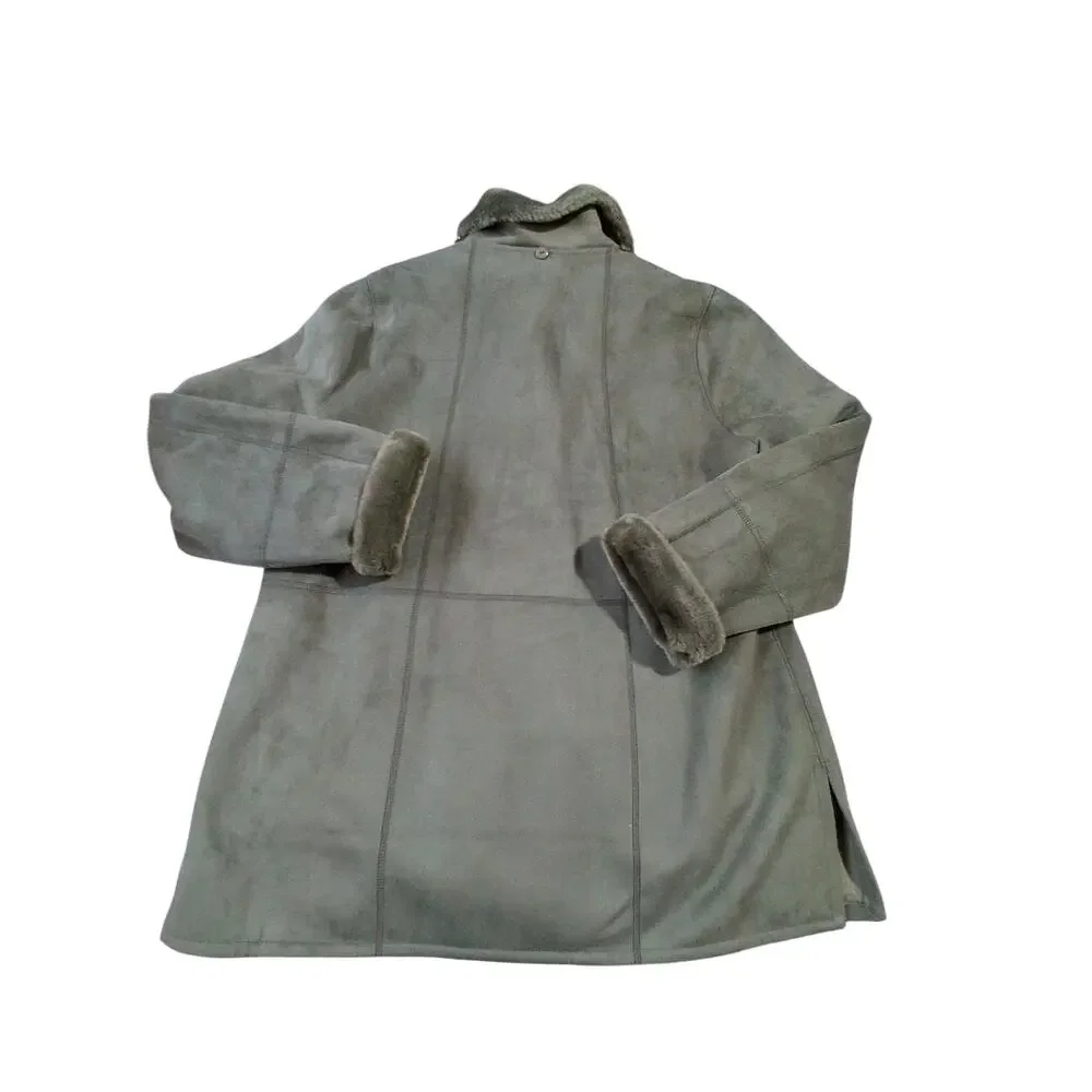 Appleseeds Faux Suede Women's‎ size XL Plush Lined Chunky Cozycore Winter Coat